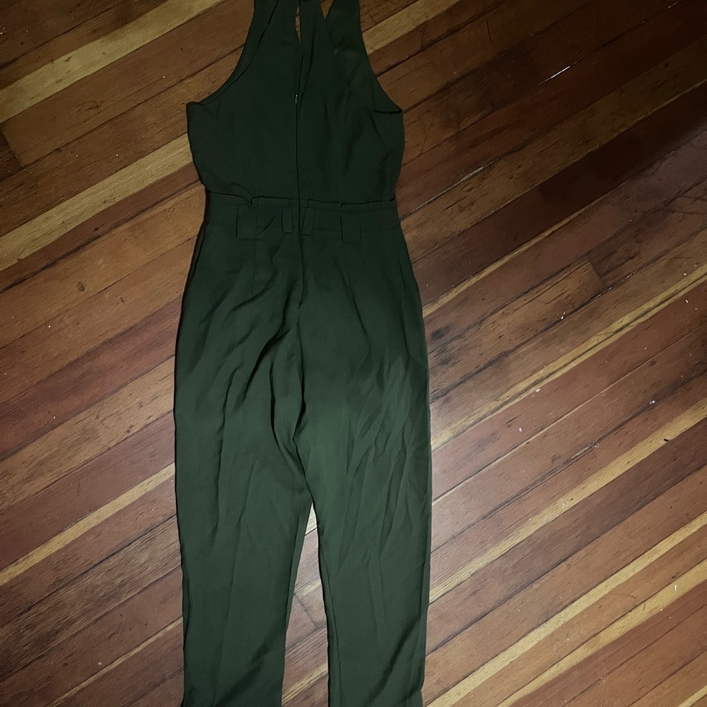 Lulu's Forest Green Jumpsuit - Picture 3 of 4